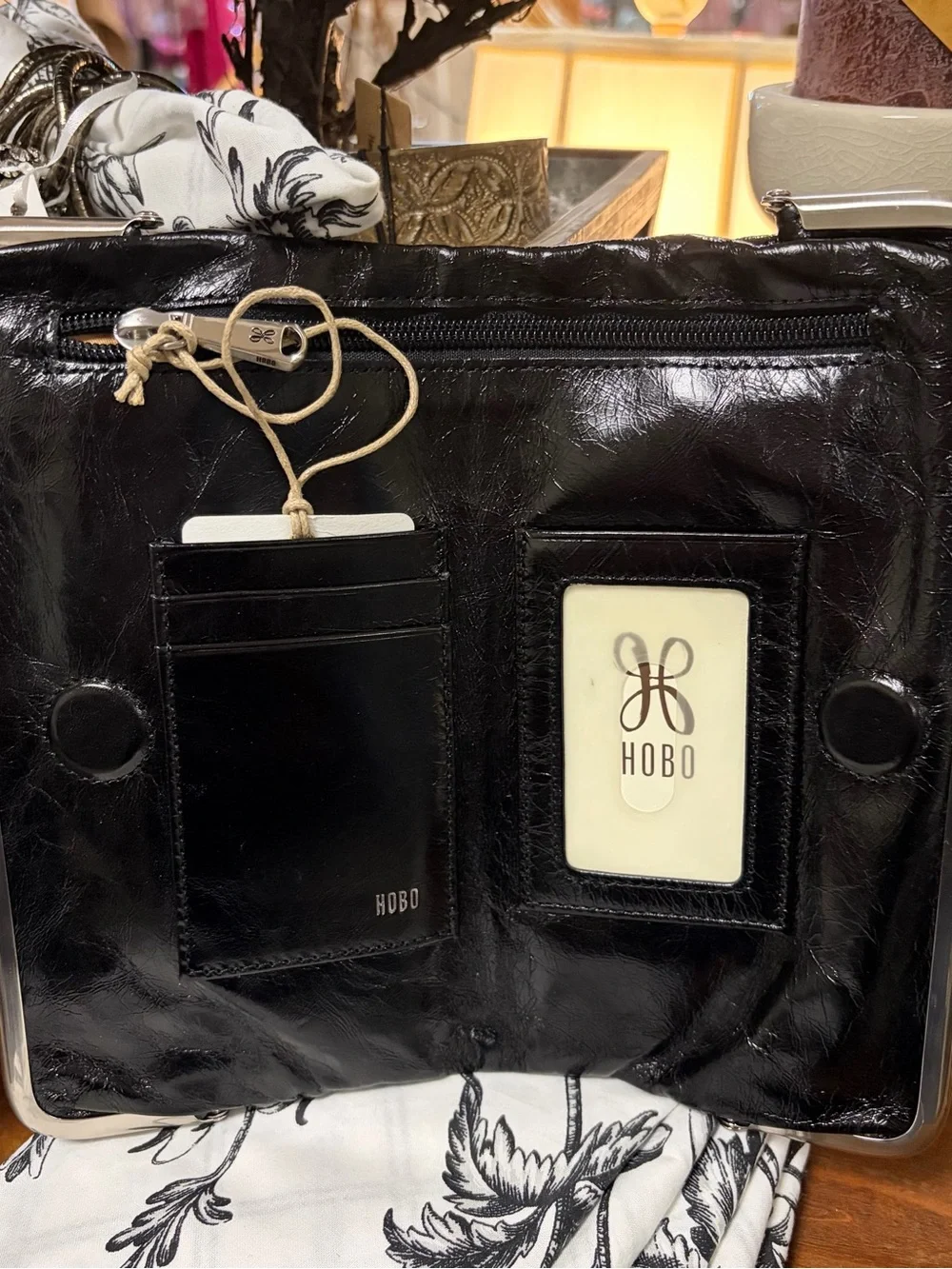HOBO Black Lauren Leather Wallet